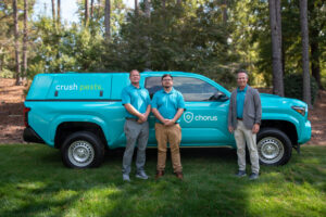 Photo of Bryan, Eric, and Mark as Chorus Pest makes announcement to acquire PestCo